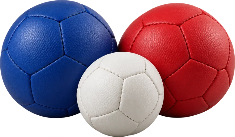 Sinine, punane ja valge boccia pall